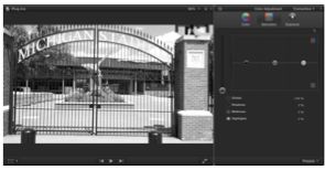 Michigan statium black and white